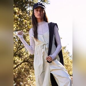 Free People Movement Down To Earth Nylon Jumpsuit In Summer Mist Size M